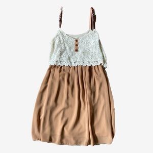 Tan Lace Dress